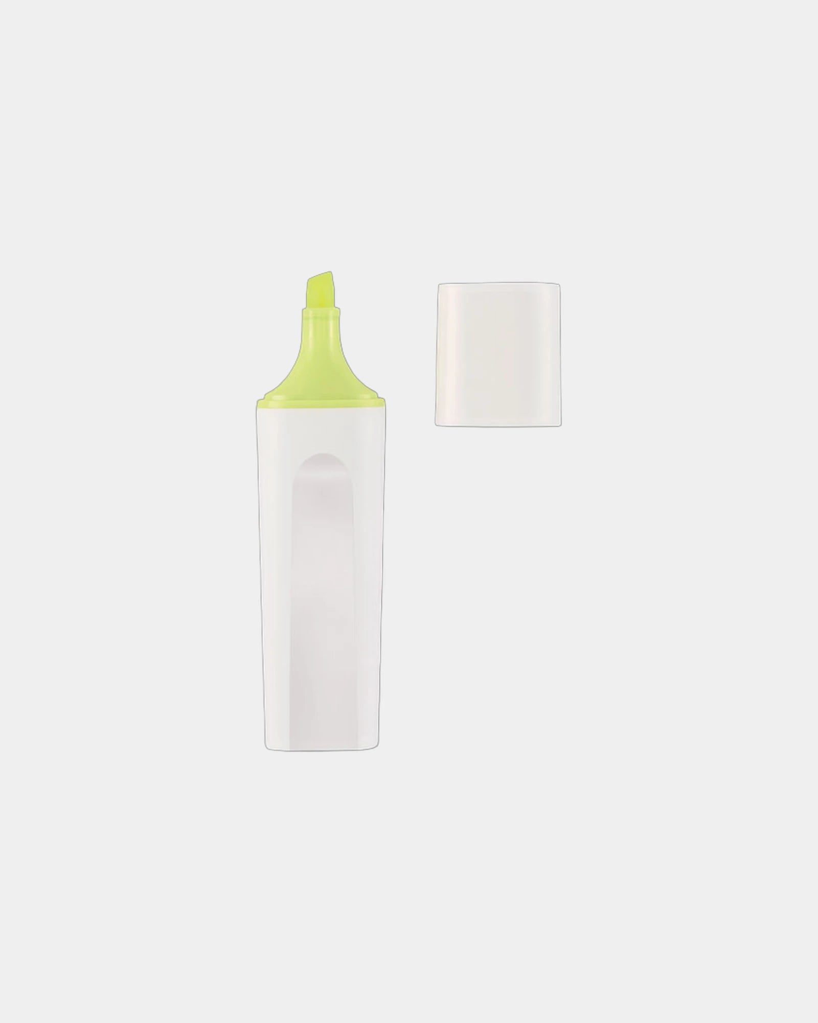 Custom RPET highlighter for office branding - Fluorescent Yellow