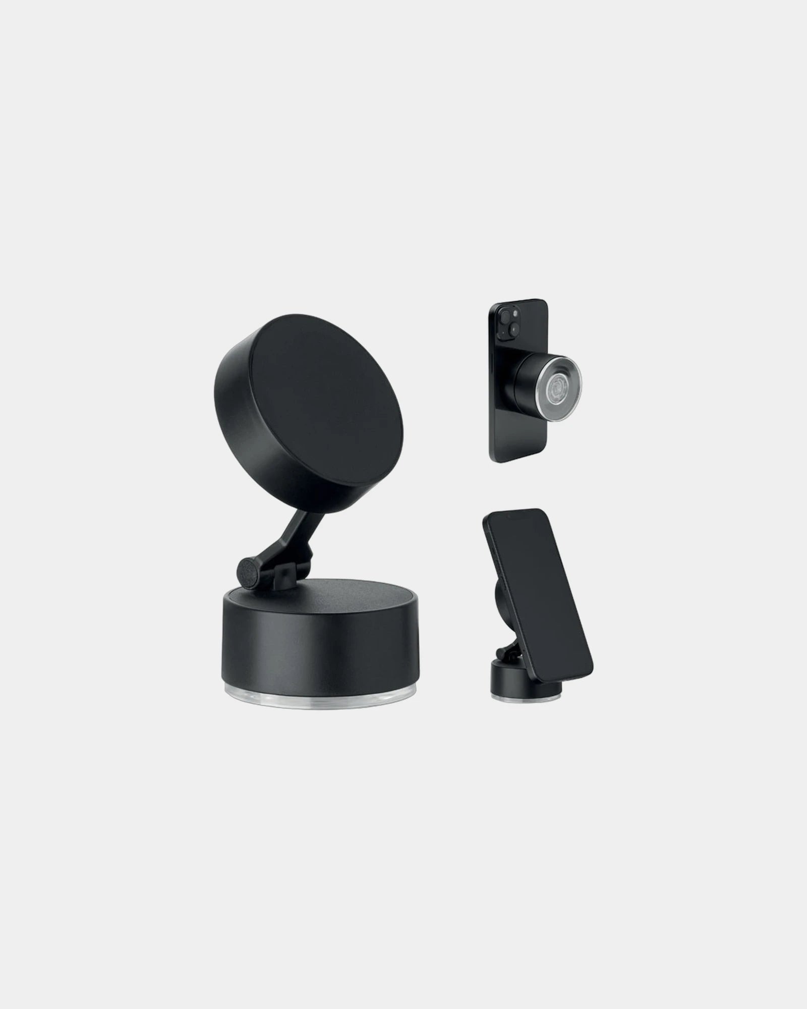 Custom magnetic ABS phone holder car mount stand - Black