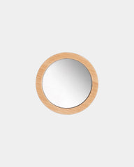 Custom FSC-certified bamboo pocket mirror with pouch - 2