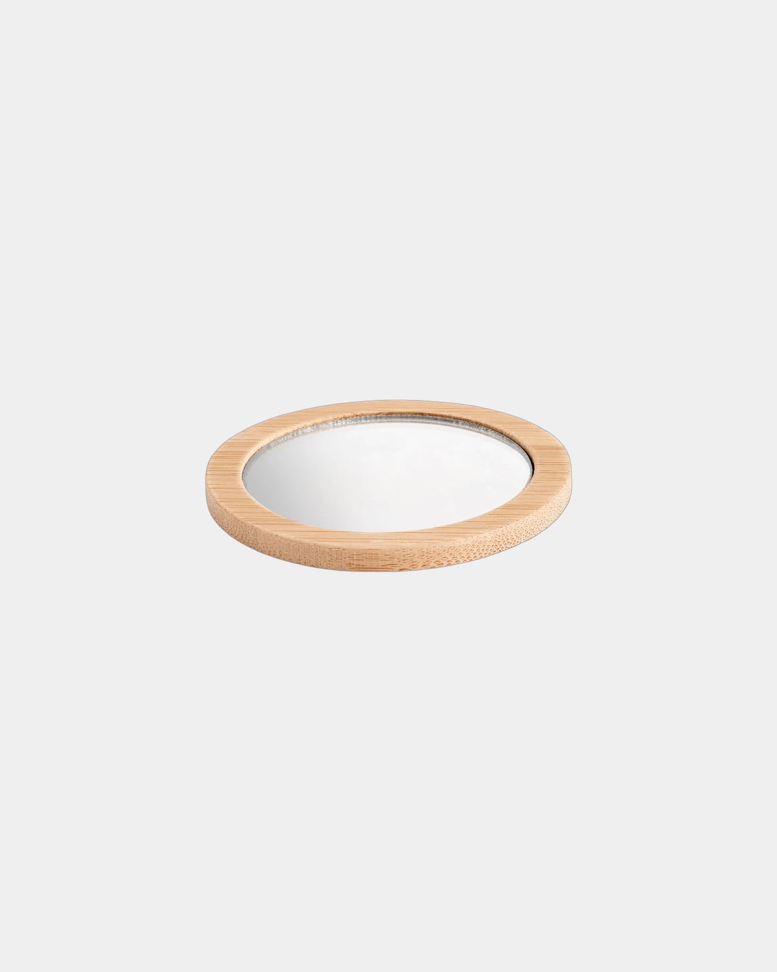 Custom FSC-certified bamboo pocket mirror with pouch - 4