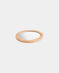 Custom FSC-certified bamboo pocket mirror with pouch - 4