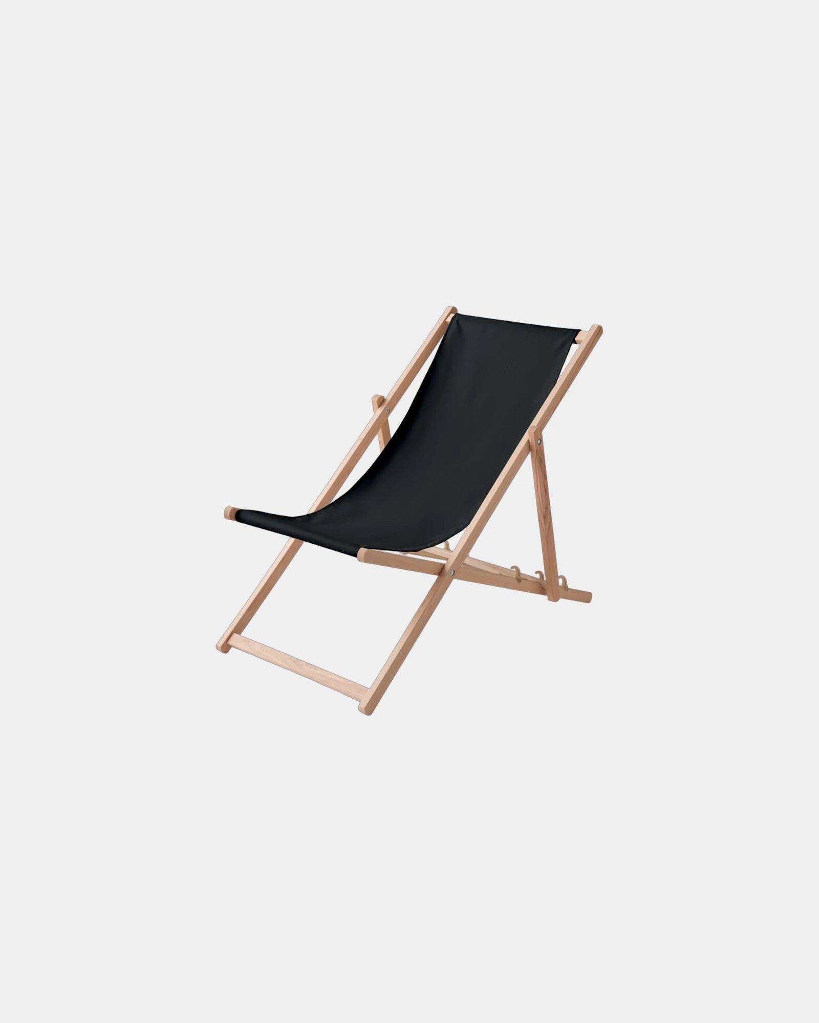 Custom FSC wood folding beach chair Honopu - Black