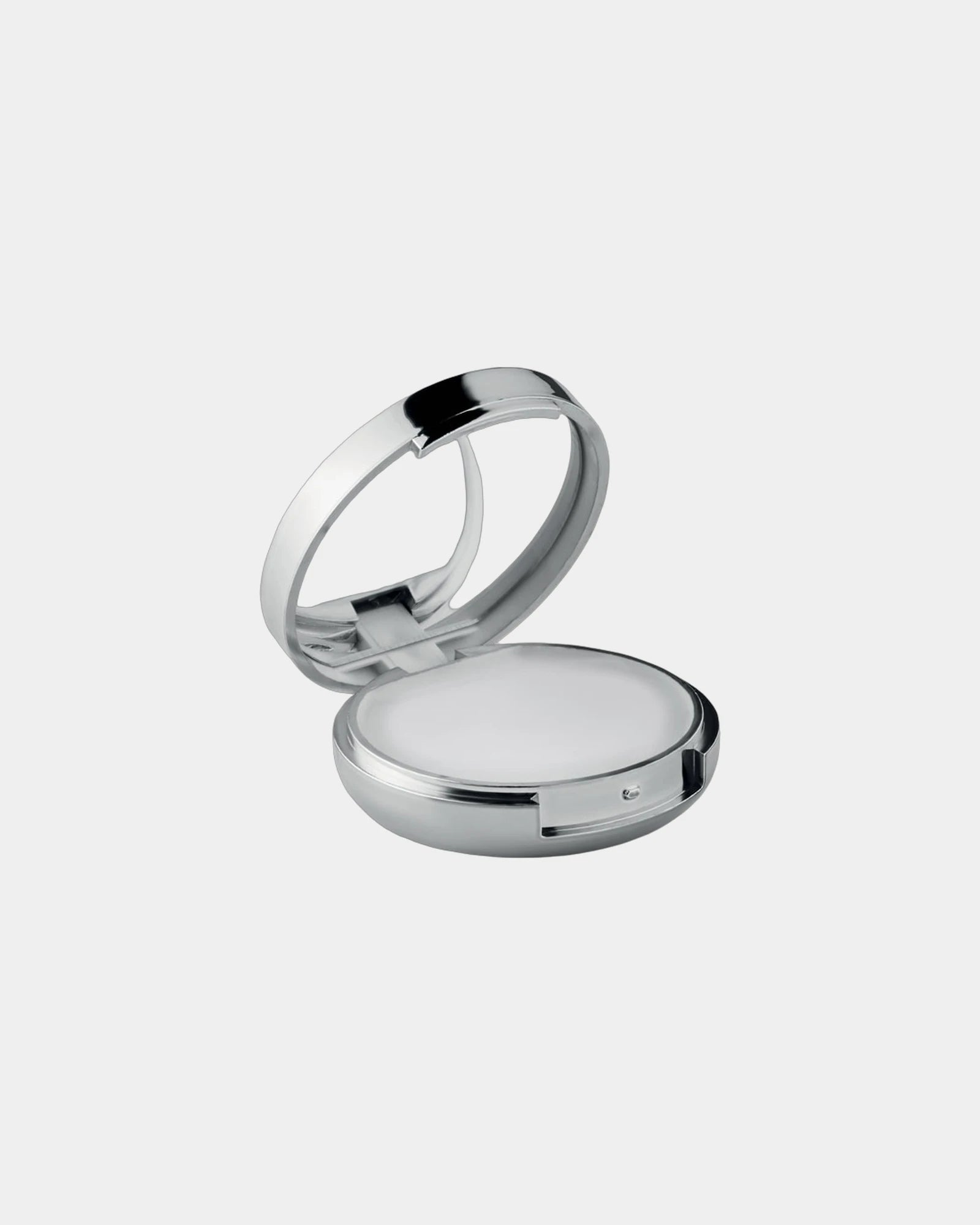 Custom SPF10 mirror lip balm compact with vanilla - Shiny Silver