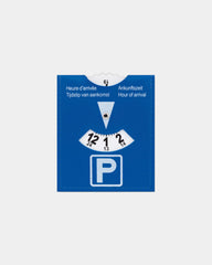 Custom PVC parking card for cars, 10 x 12 cm - Blue