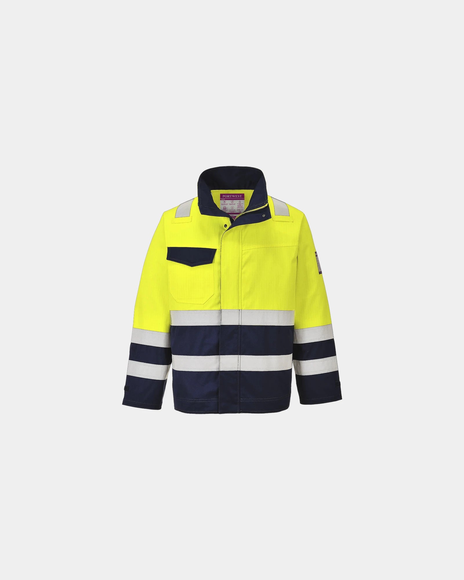 Promotional Hi-Vis modacrylic jacket - Yellow-Navy