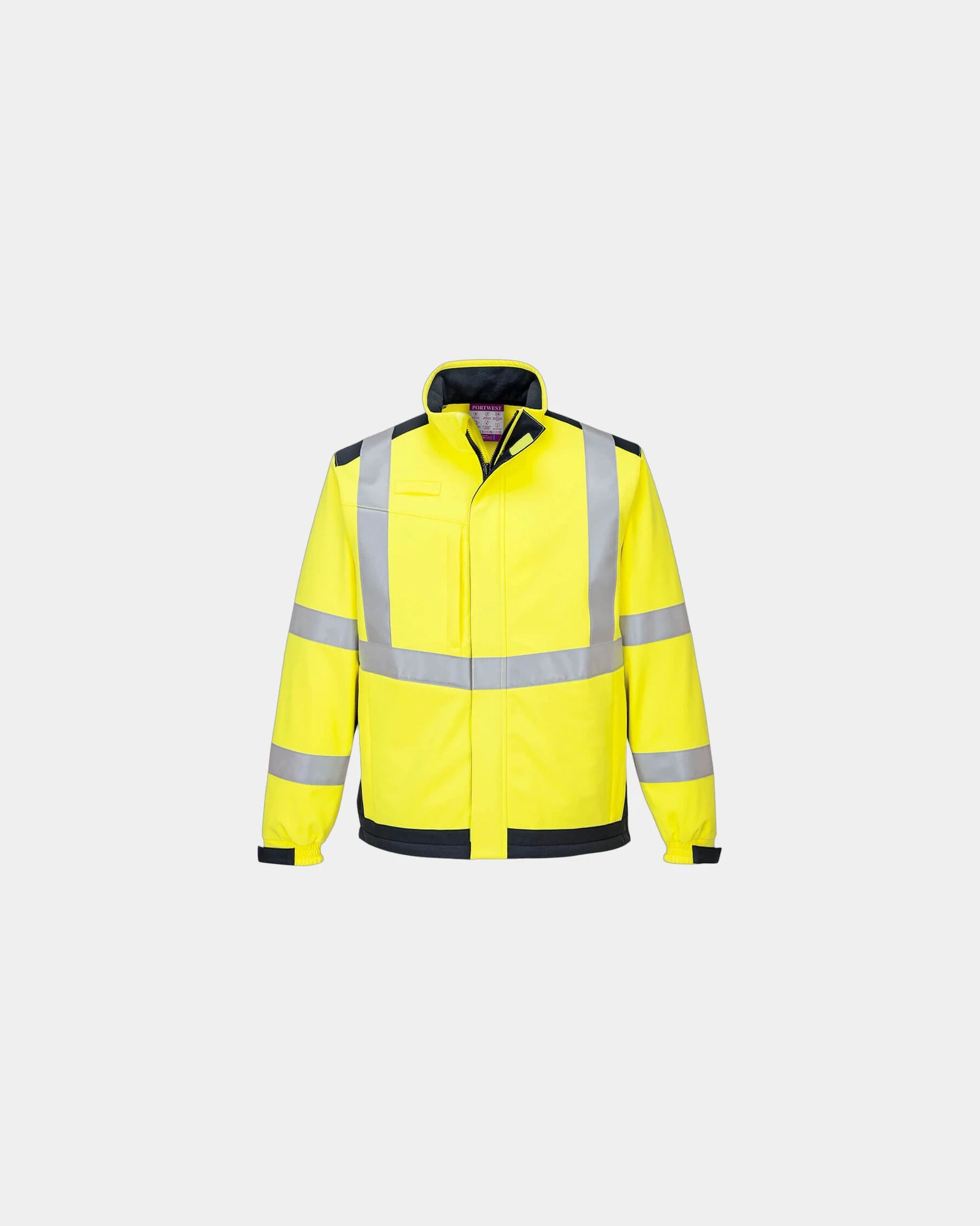 Promotional softshell jacket Modaflame Multi Norm - Yellow-Navy