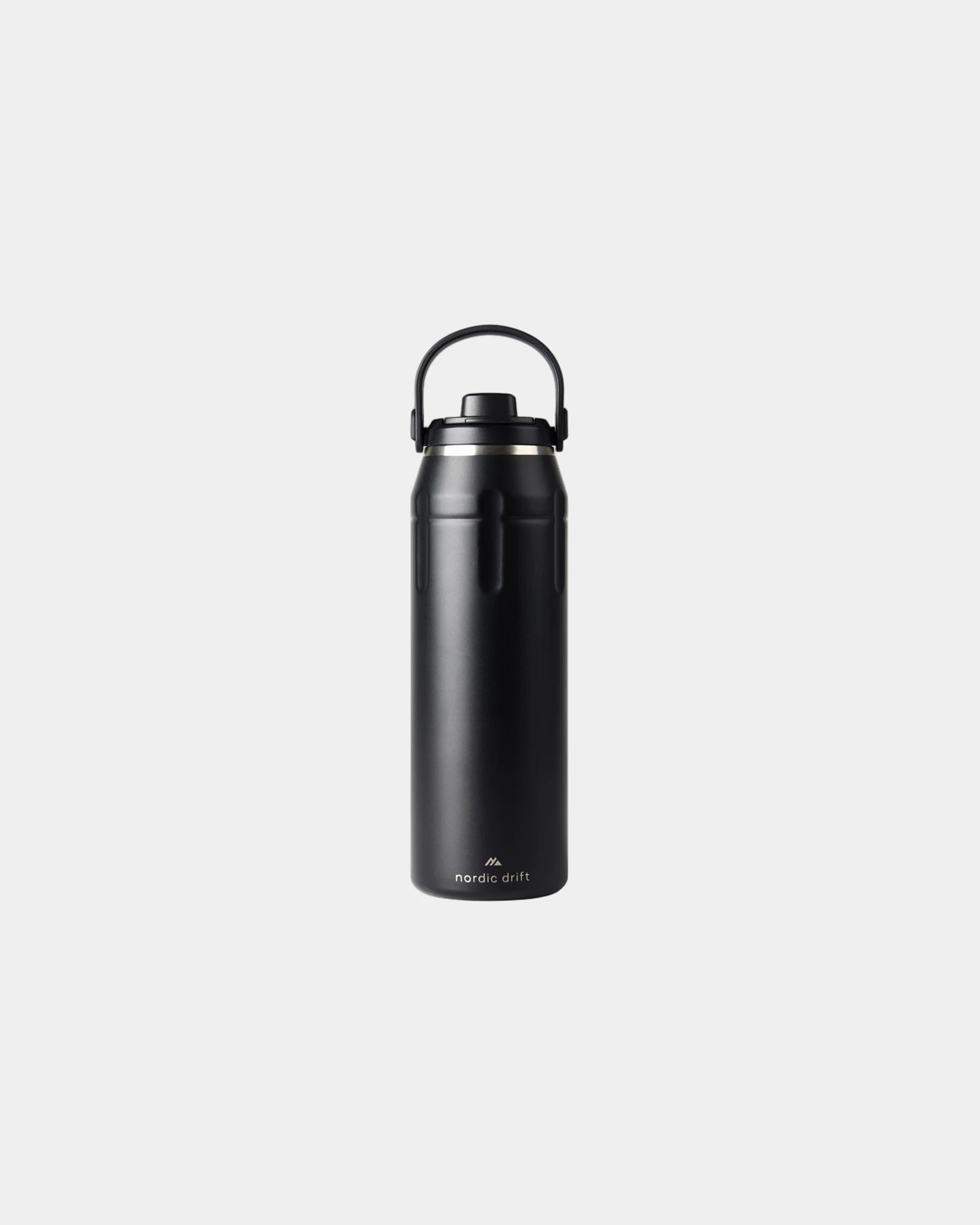 Promotional recycled stainless steel Nordic Drift bottle - Black