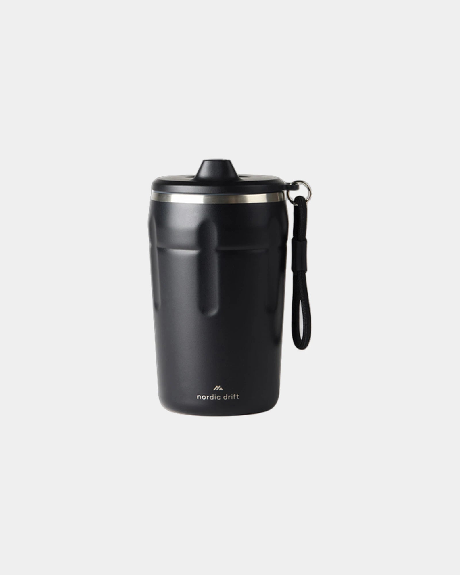 Promotional recycled steel 350ml coffee mug - Black