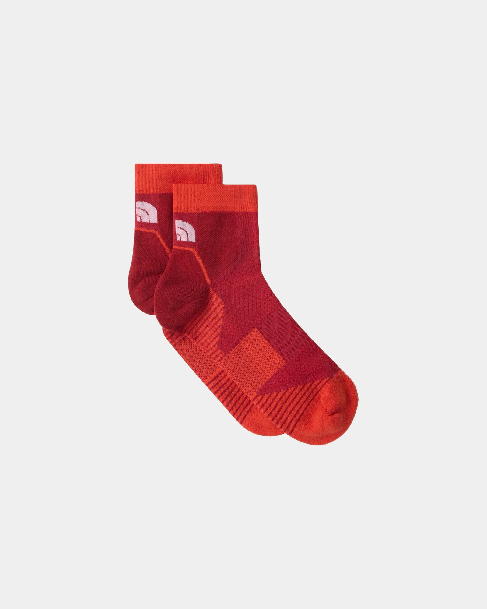 Custom breathable Trail Run socks The North Face - Iron Clay-Lava Red