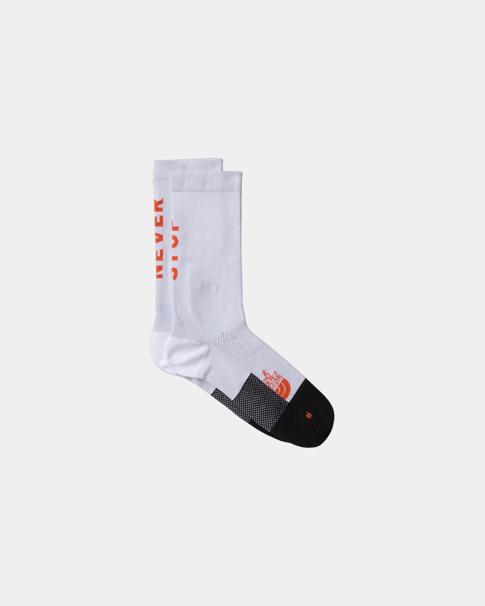 Custom eco-friendly socks The North Face Never Stop - Tnf White-Acrylic Orange