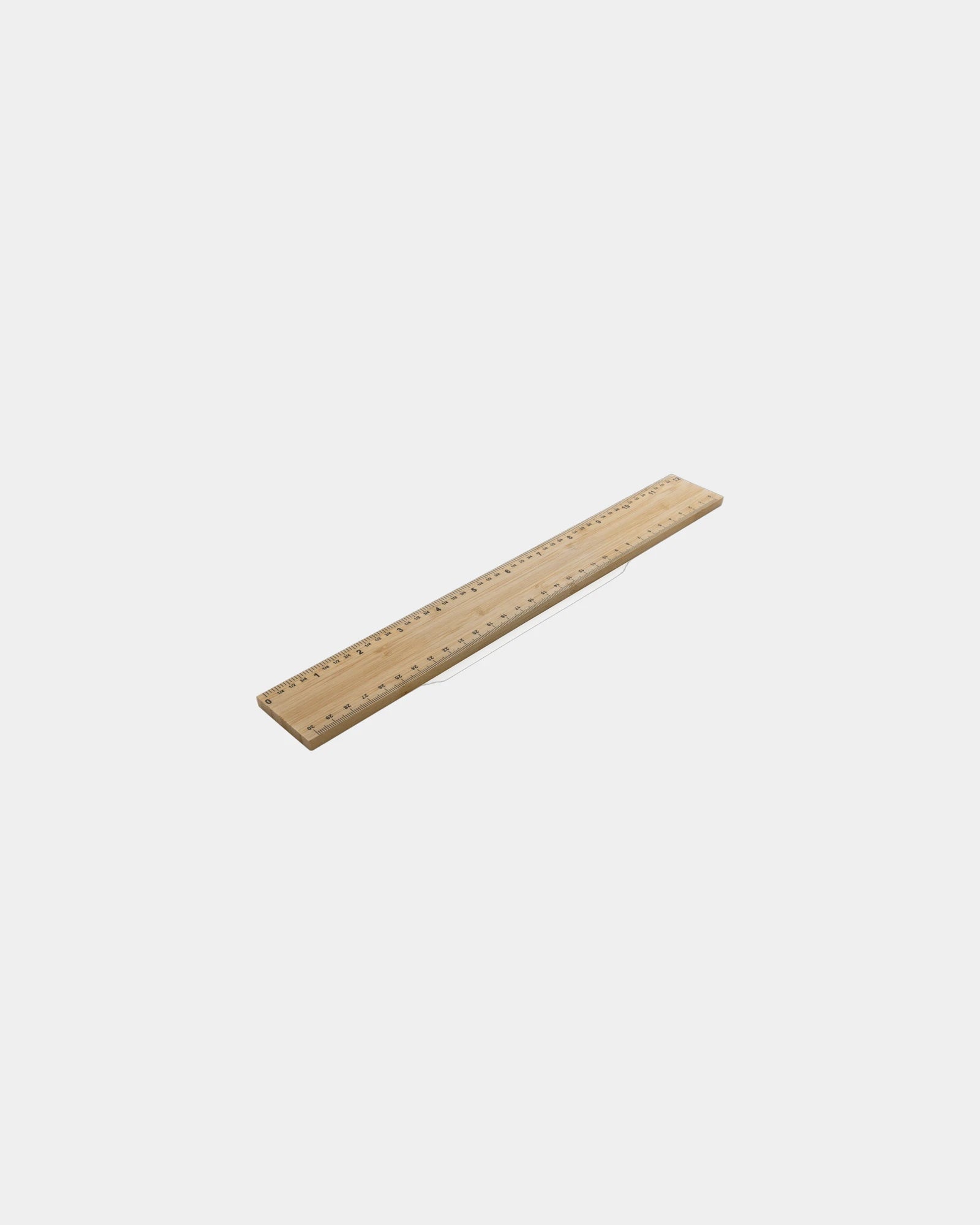 Promotional FSC bamboo double-sided ruler 30cm - Brown