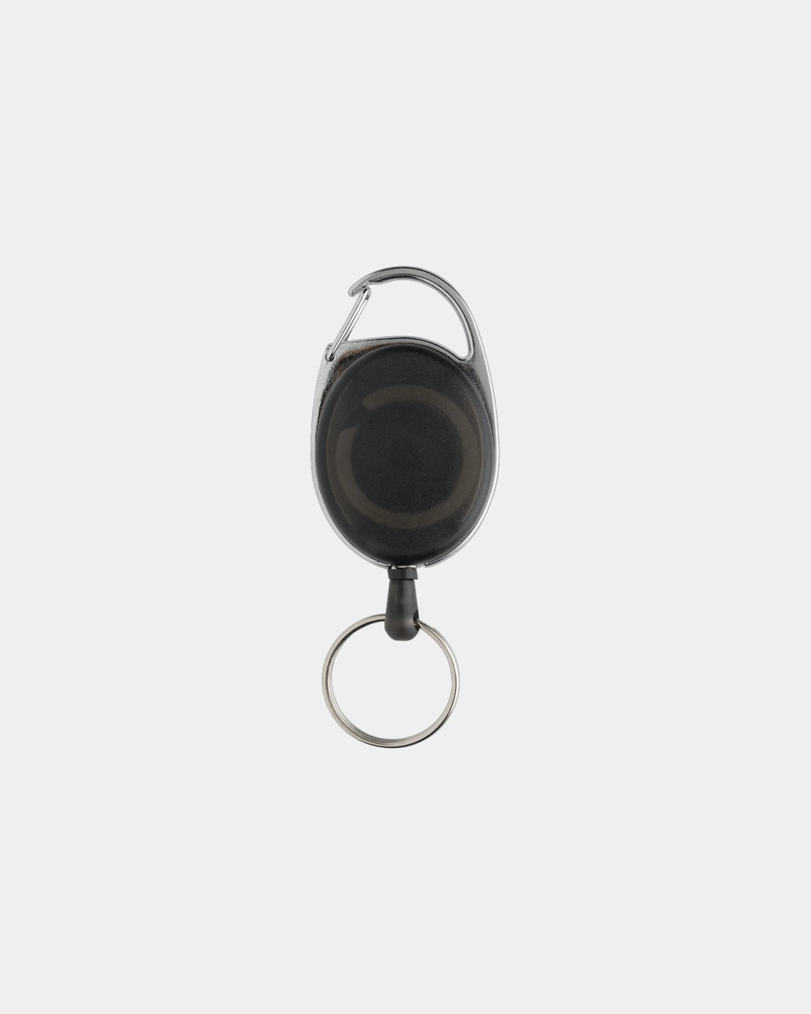 Promotional recycled ABS keychain with clip - Black
