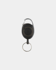 Promotional recycled ABS keychain with clip - Black