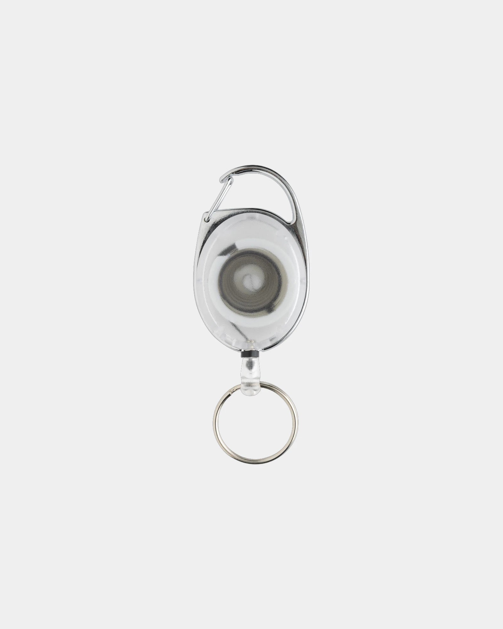 Promotional recycled ABS keychain with clip - White