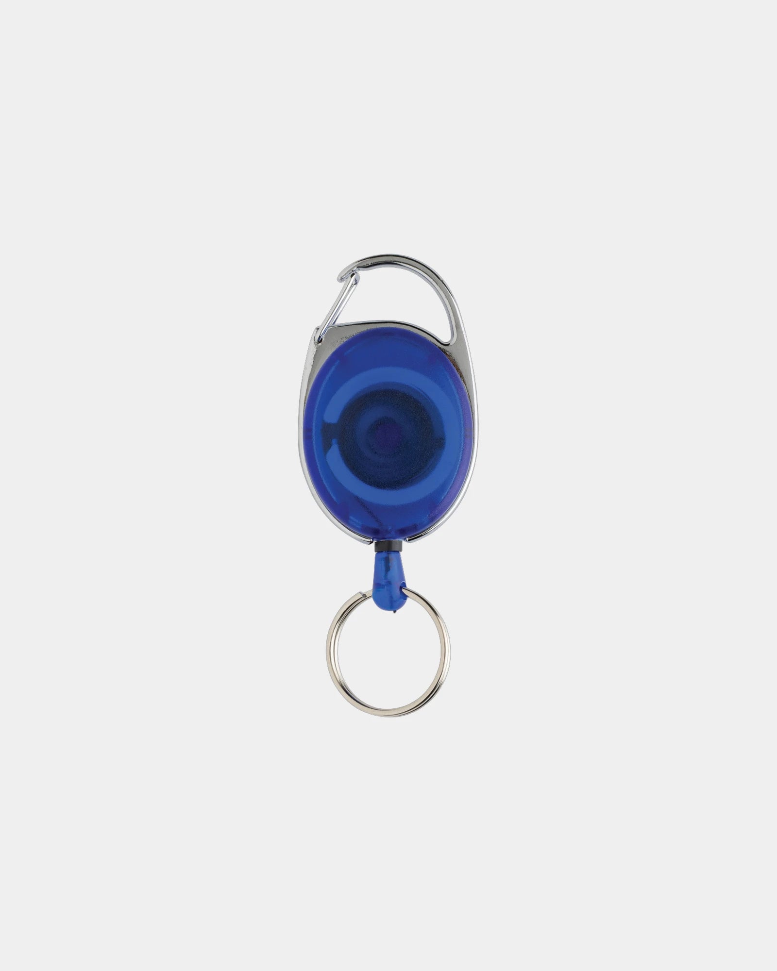 Promotional recycled ABS keychain with clip - Blue