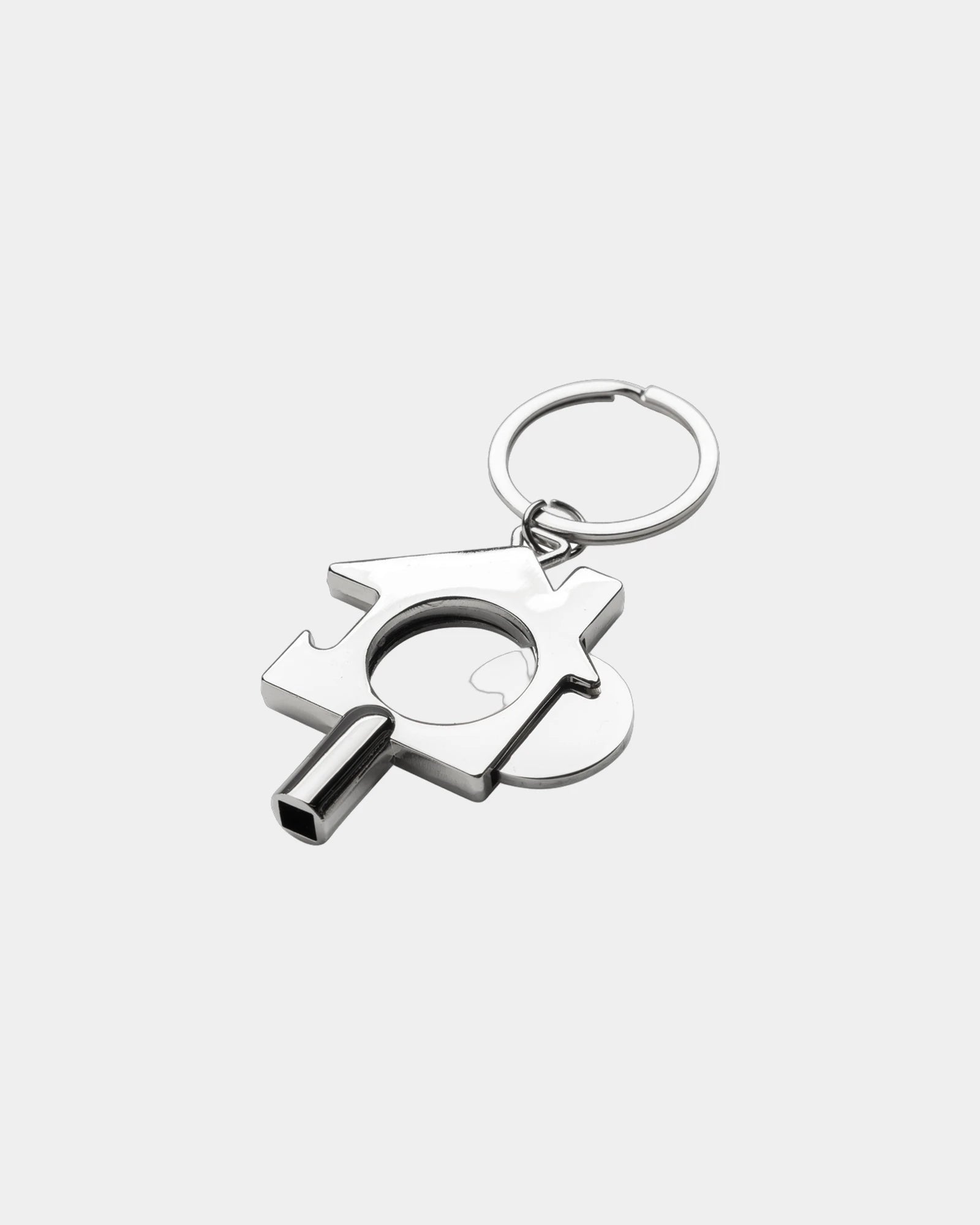 Promotional recycled zinc alloy keychain 3-in-1 - Silver