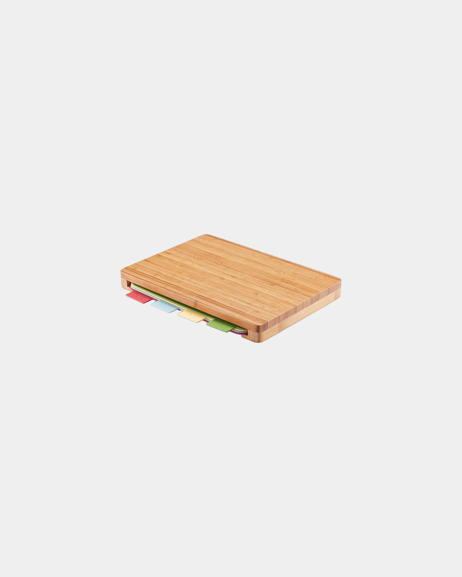 Promotional PP cutting board set with bamboo holder - 1