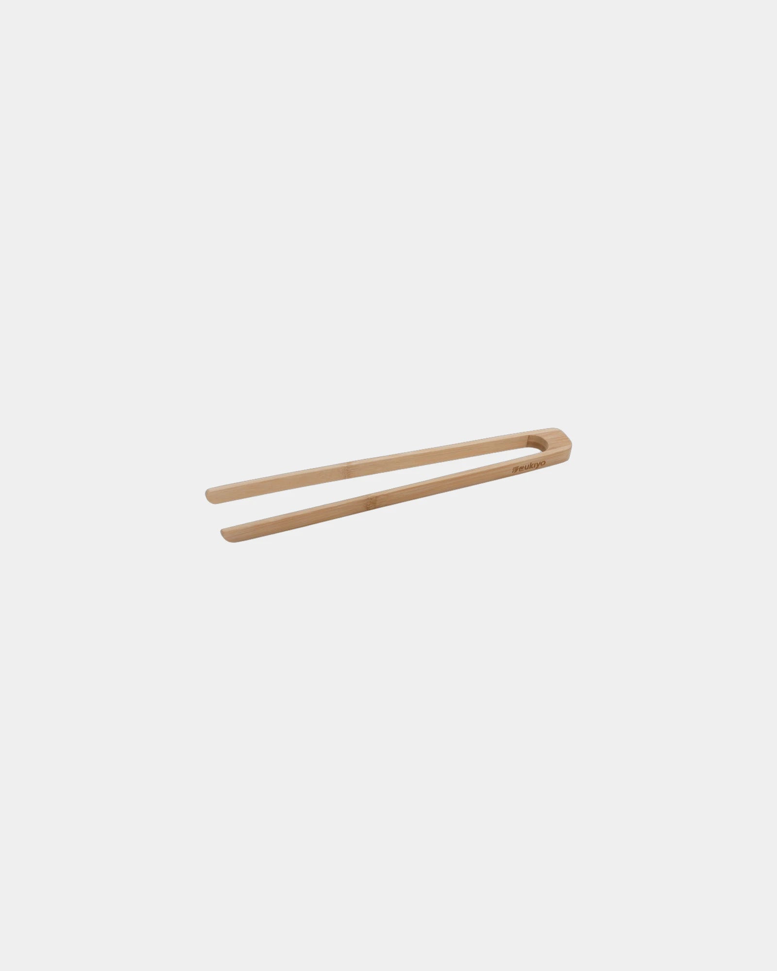 Promotional bamboo serving tongs - Brown