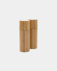 Promotional bamboo salt and pepper set - Brown