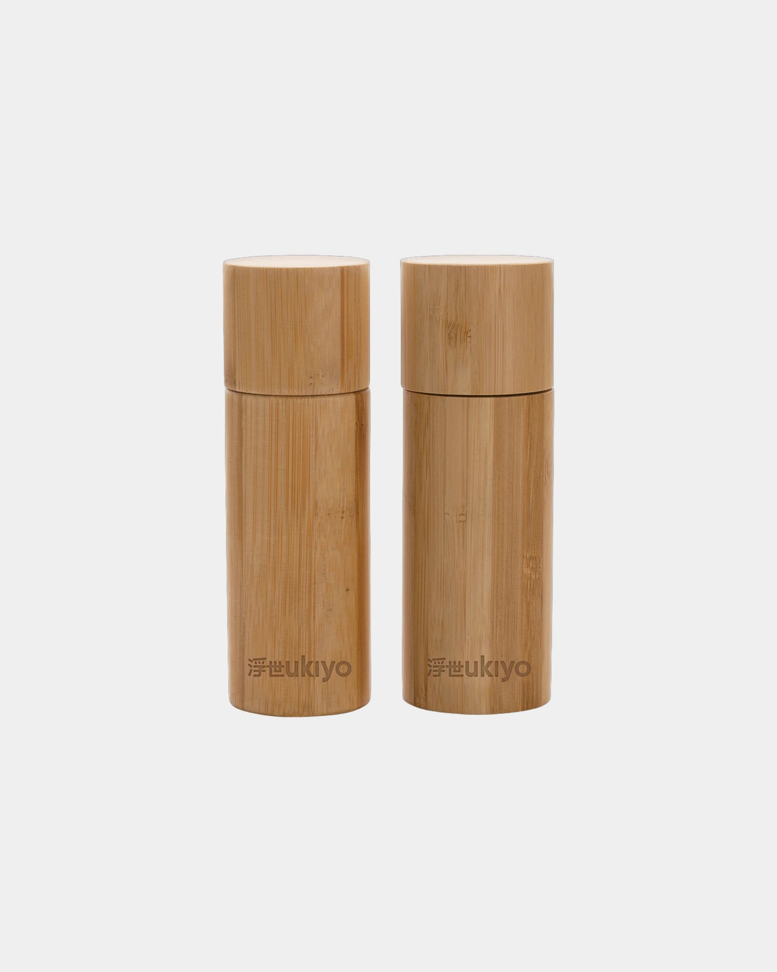 Promotional bamboo salt and pepper set - 2