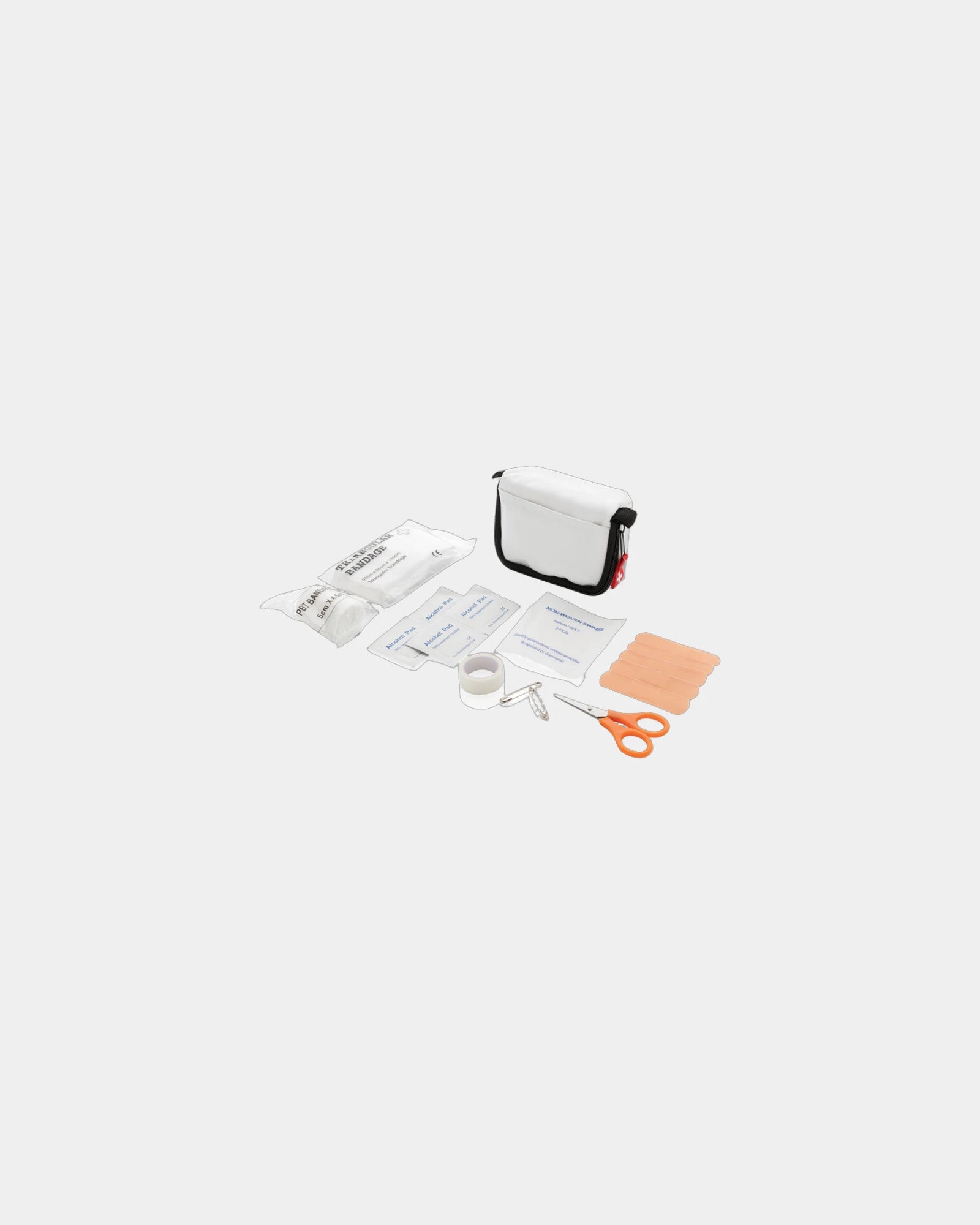 Promotional first aid kit in pouch - White