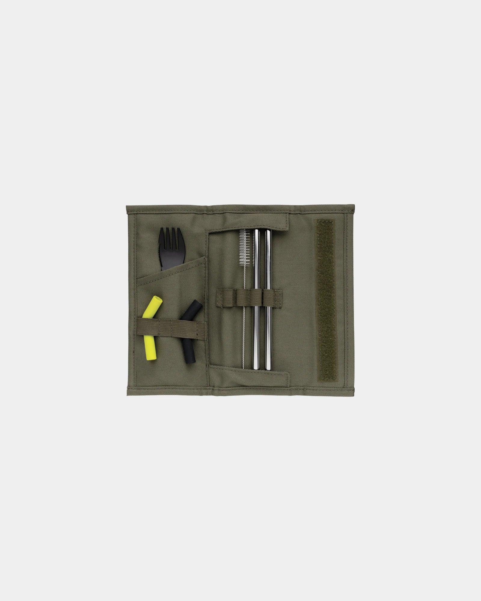 Promotional stainless steel straw set with silicone tips - 16