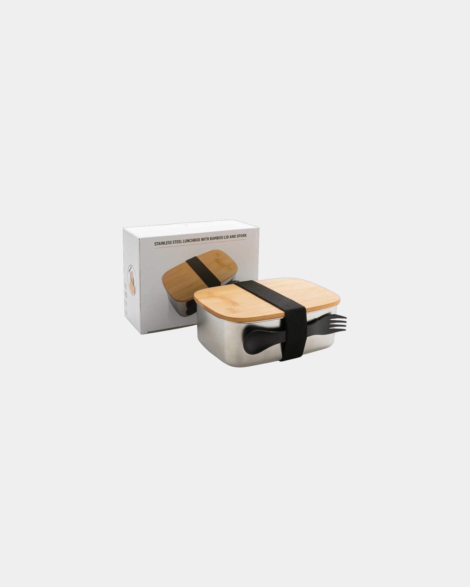 Promotional stainless steel lunch box with bamboo lid - 2