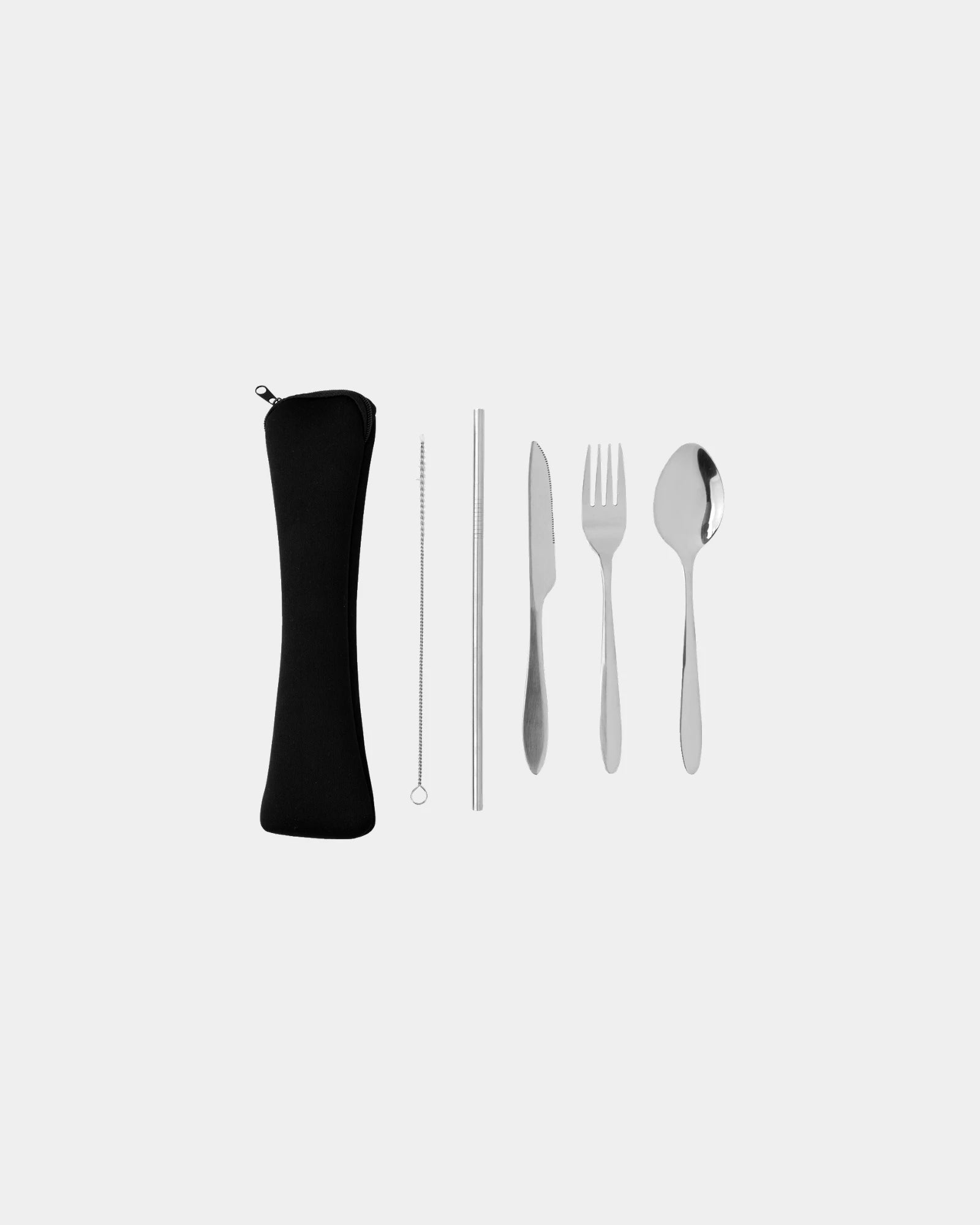 Promotional stainless steel reusable cutlery set