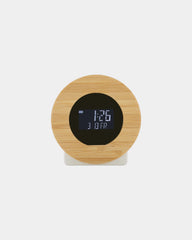Promotional recycled ABS bamboo desk clock - 1