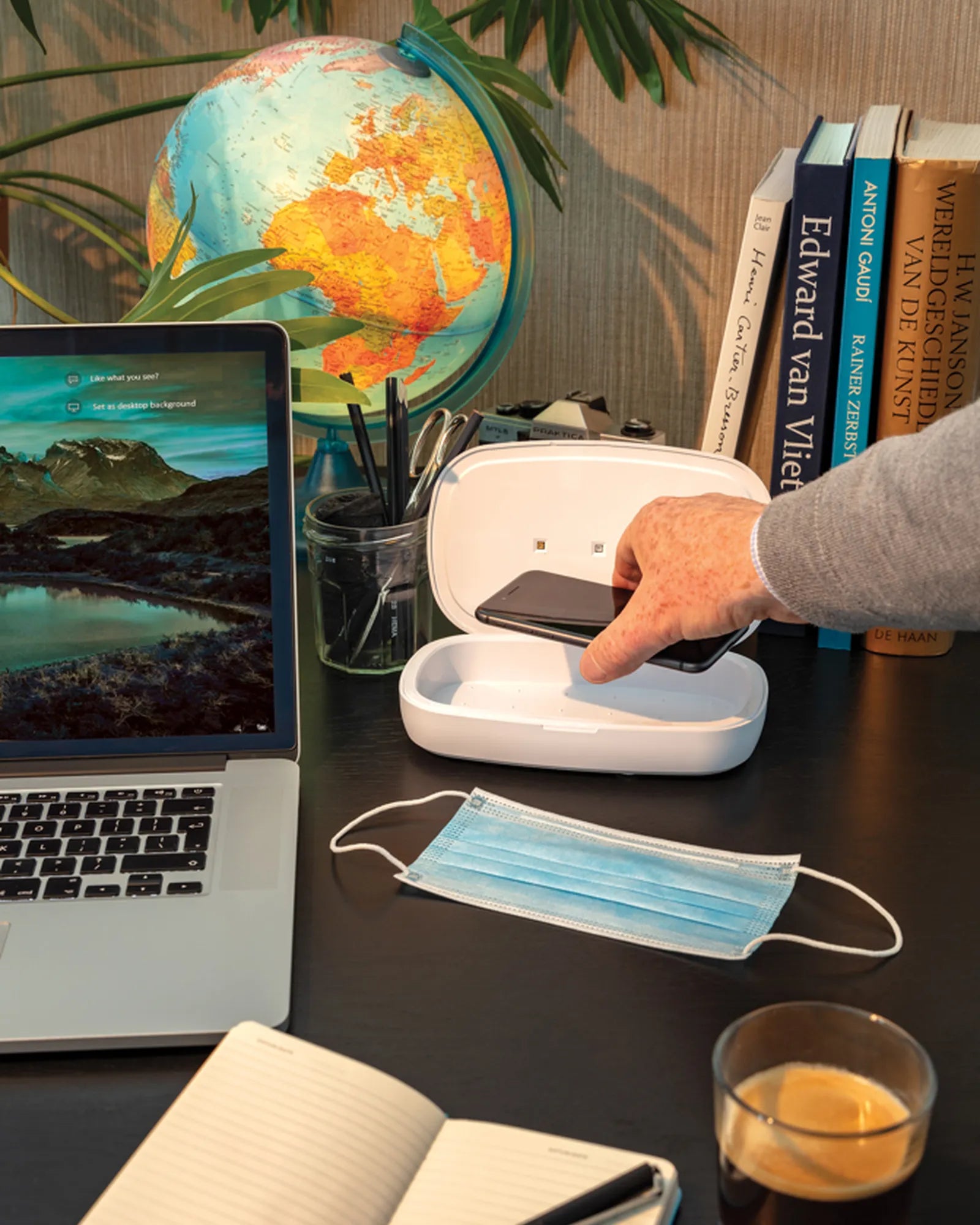 Promotional UV-C sterilizer with wireless charger 5W - 8