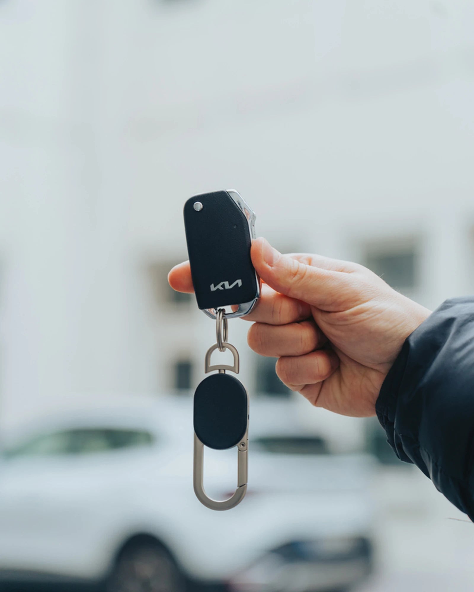 Promotional Keyfinder Dual keychain with geolocation - 9