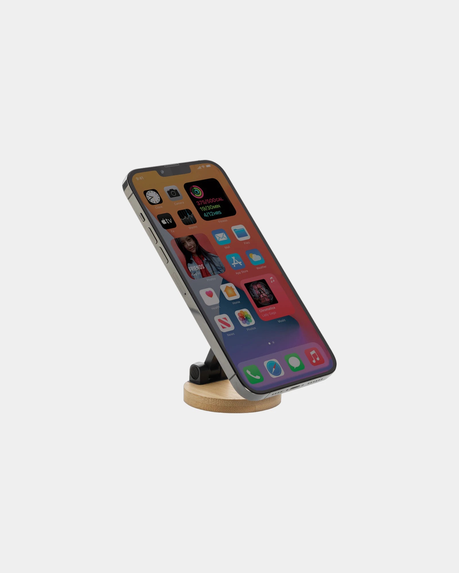 Promotional recycled ABS bamboo phone mount - 2