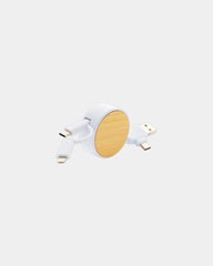 Promotional recycled 6-in-1 cable - White
