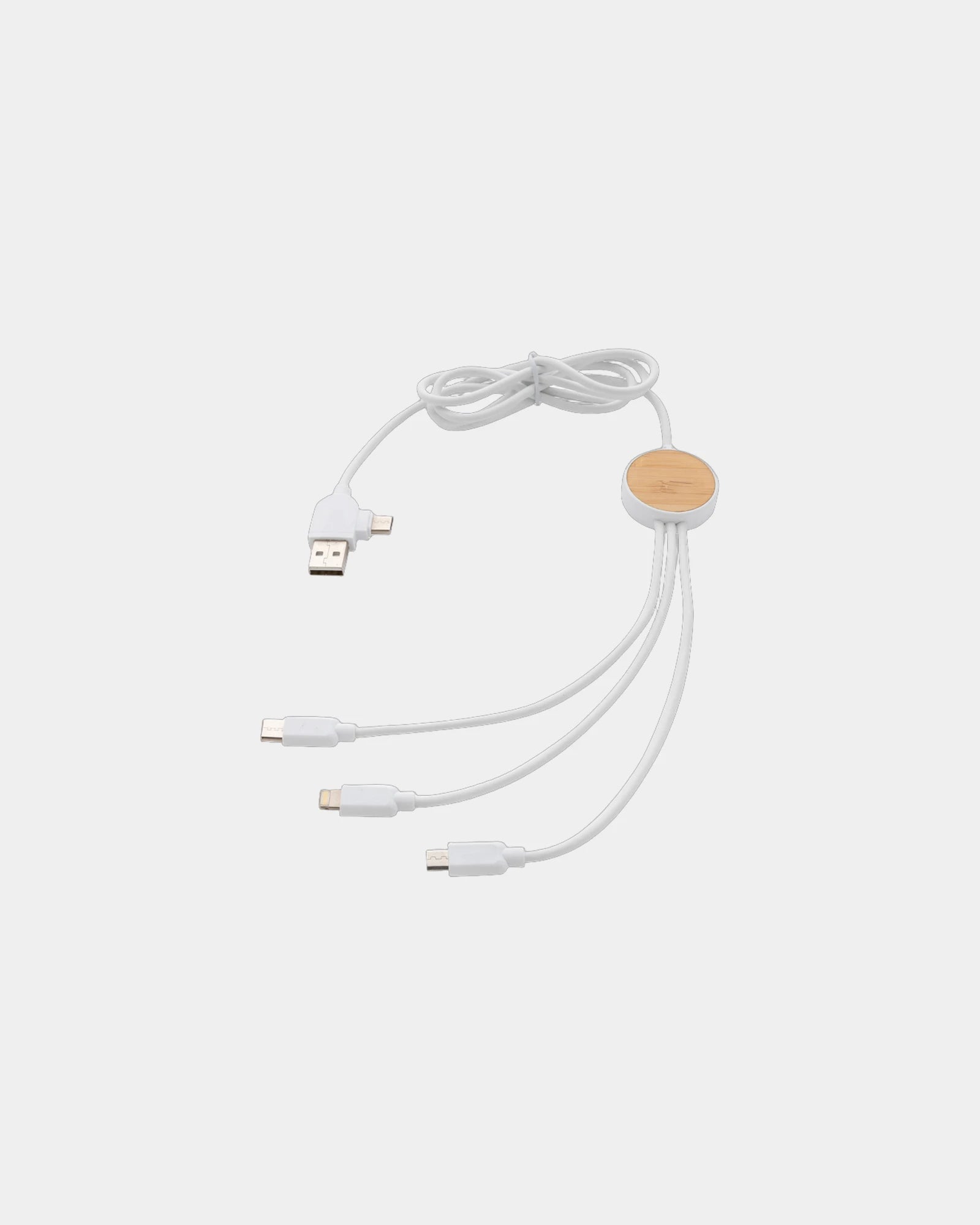 Promotional recycled 6-in-1 cable - White