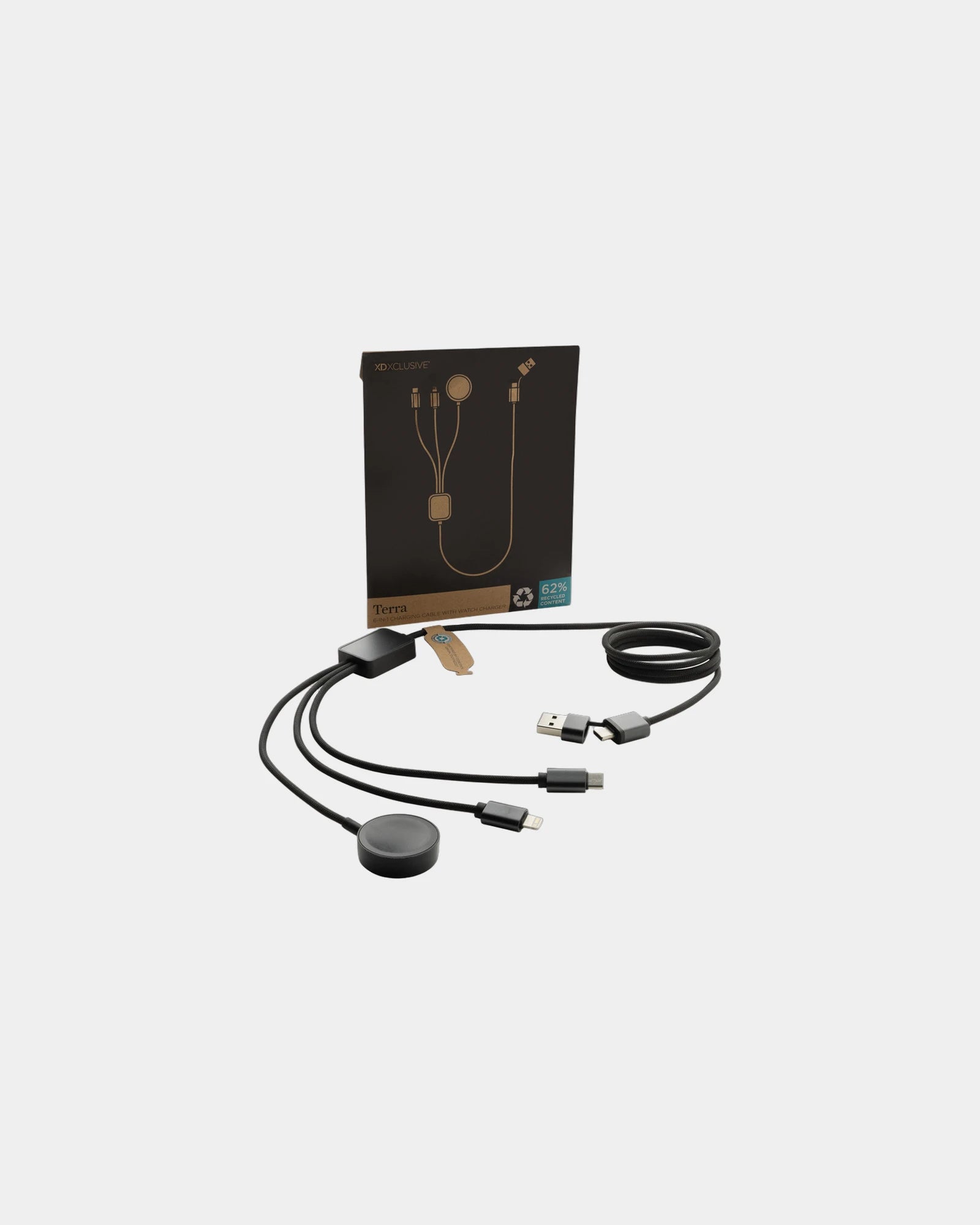 Promotional rPET 6-in-1 charging cable - 1