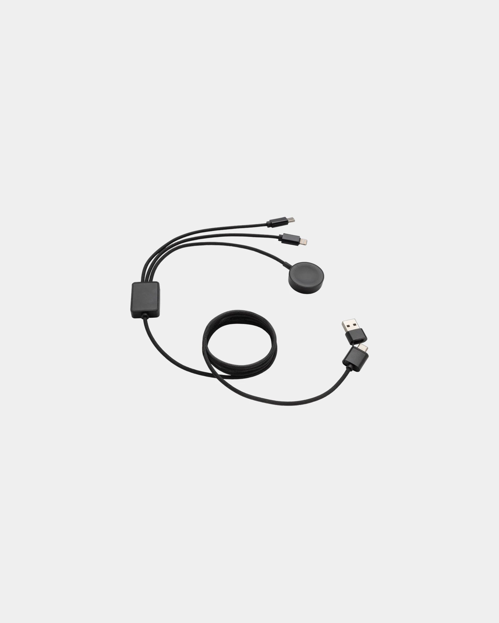 Promotional rPET 6-in-1 charging cable - Grey