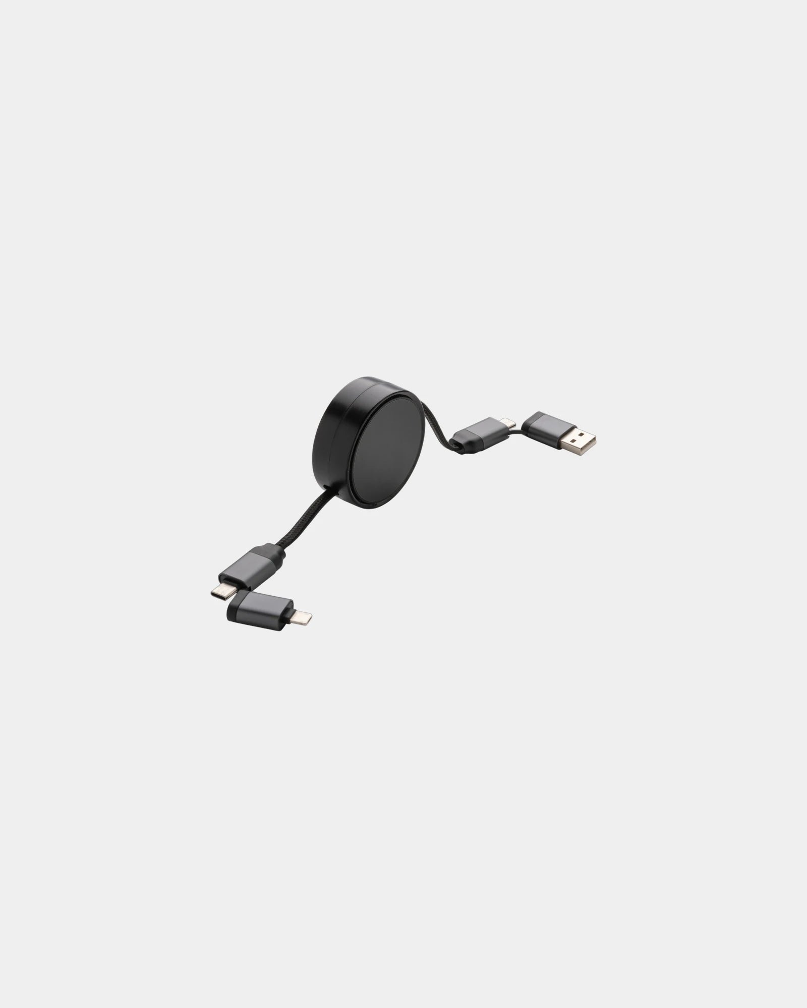 Promotional 60W recycled aluminum charging cable - Grey