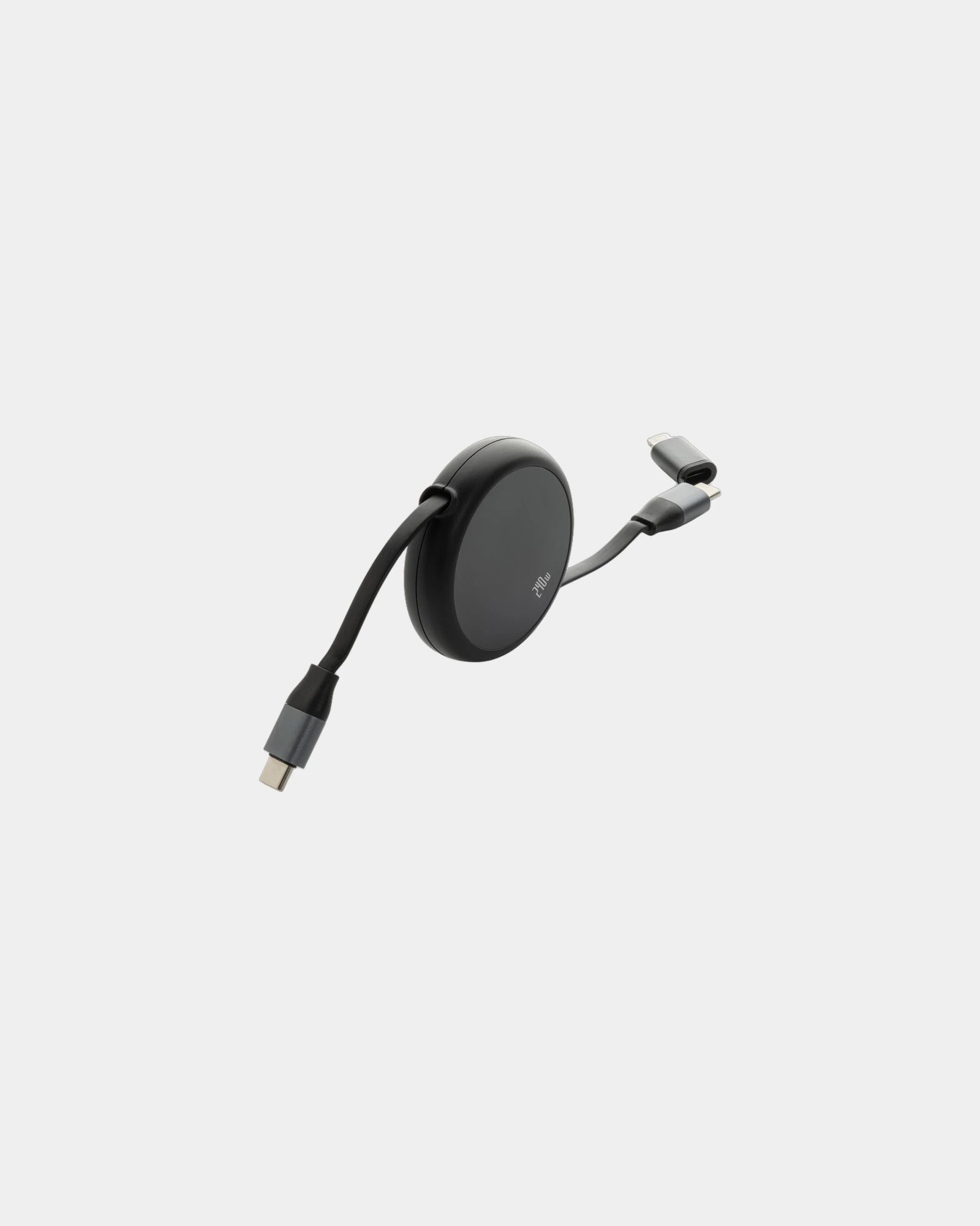Promotional retractable 240W charging cable - Black