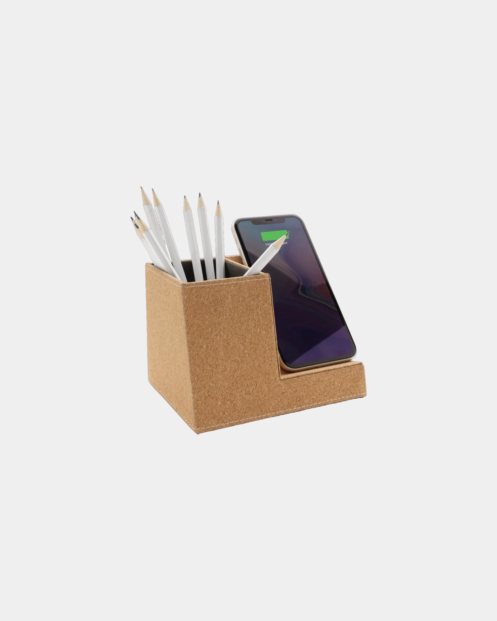 Promotional cork wireless charger with pen holder - 1