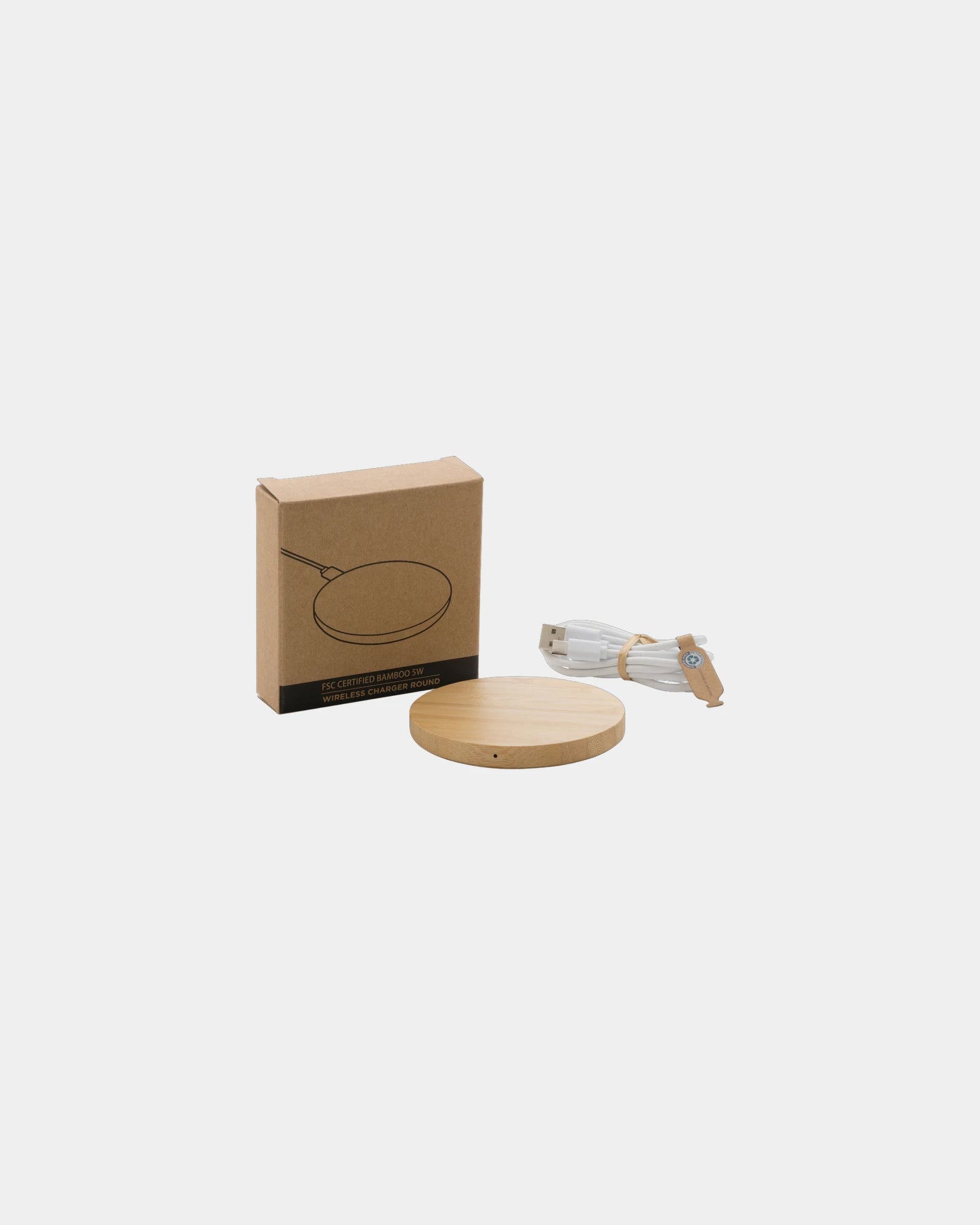 Custom FSC bamboo 5W wireless charger - 1