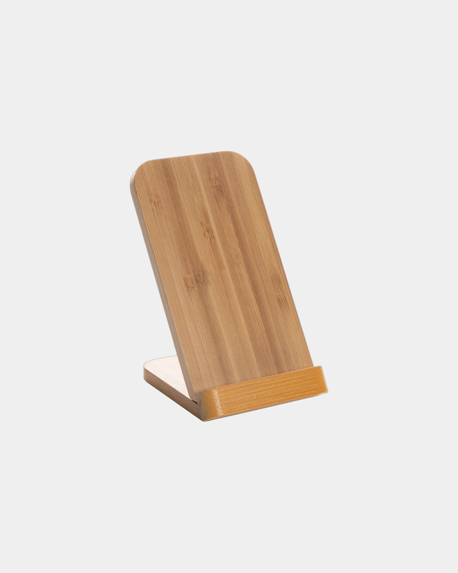 Custom bamboo wireless charger 5W induction stand - Brown