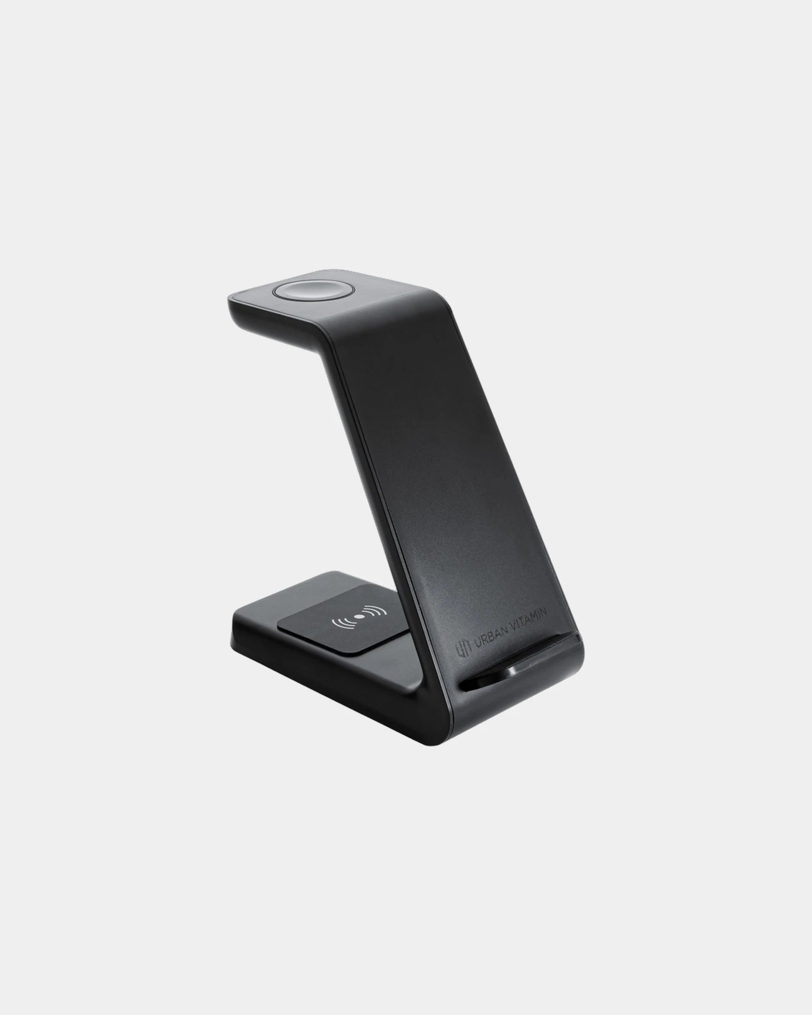 Custom recycled ABS wireless charger Urban Vitamin RCS Urban V Fairfield - Black