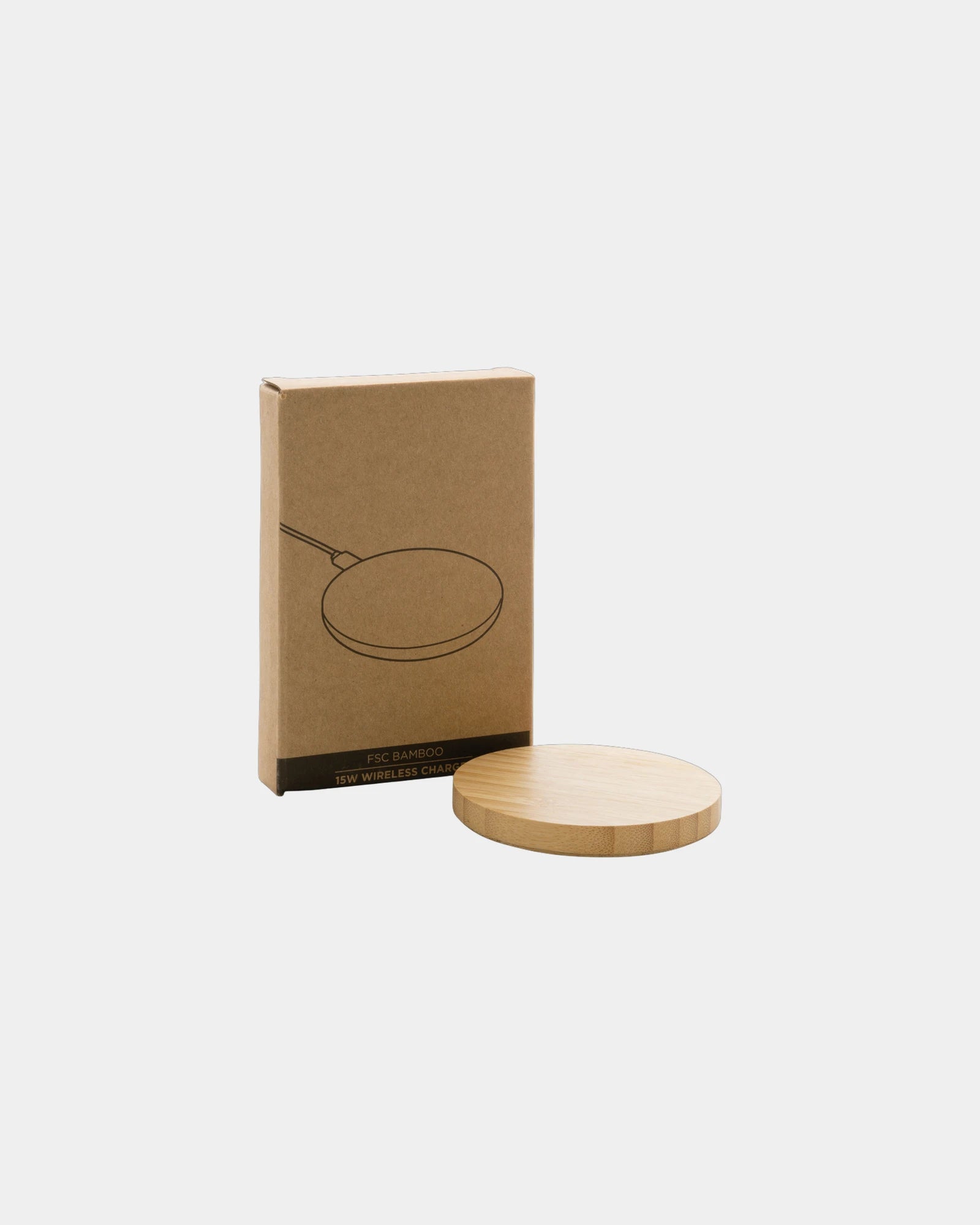 Custom bamboo wireless charger 15W - 1