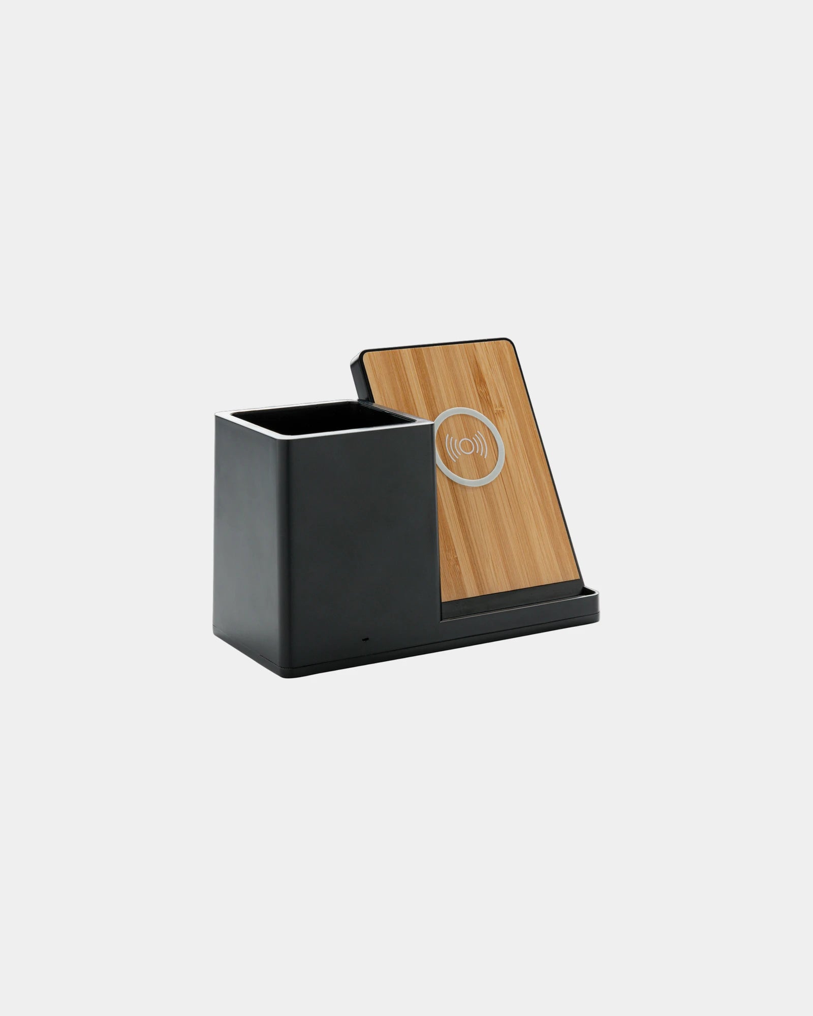 Custom 10W wireless charger with pen holder - Black