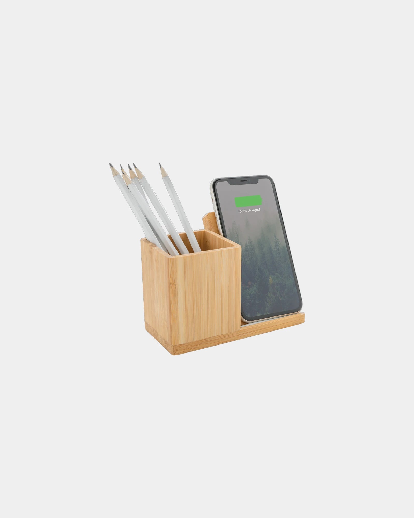 Custom bamboo wireless charger 10W Calgary - 1