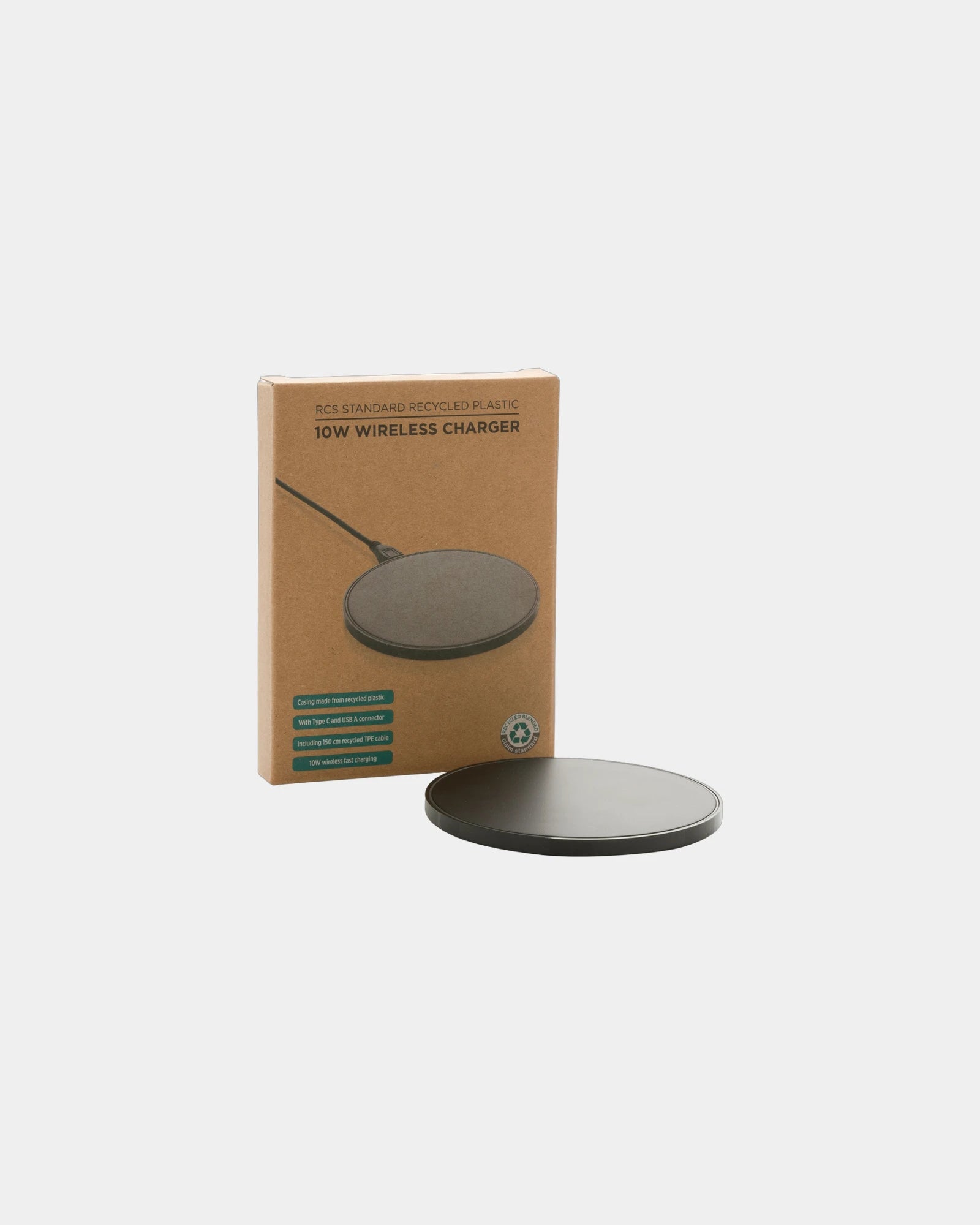 Promotional recycled plastic 10W wireless charger - 2