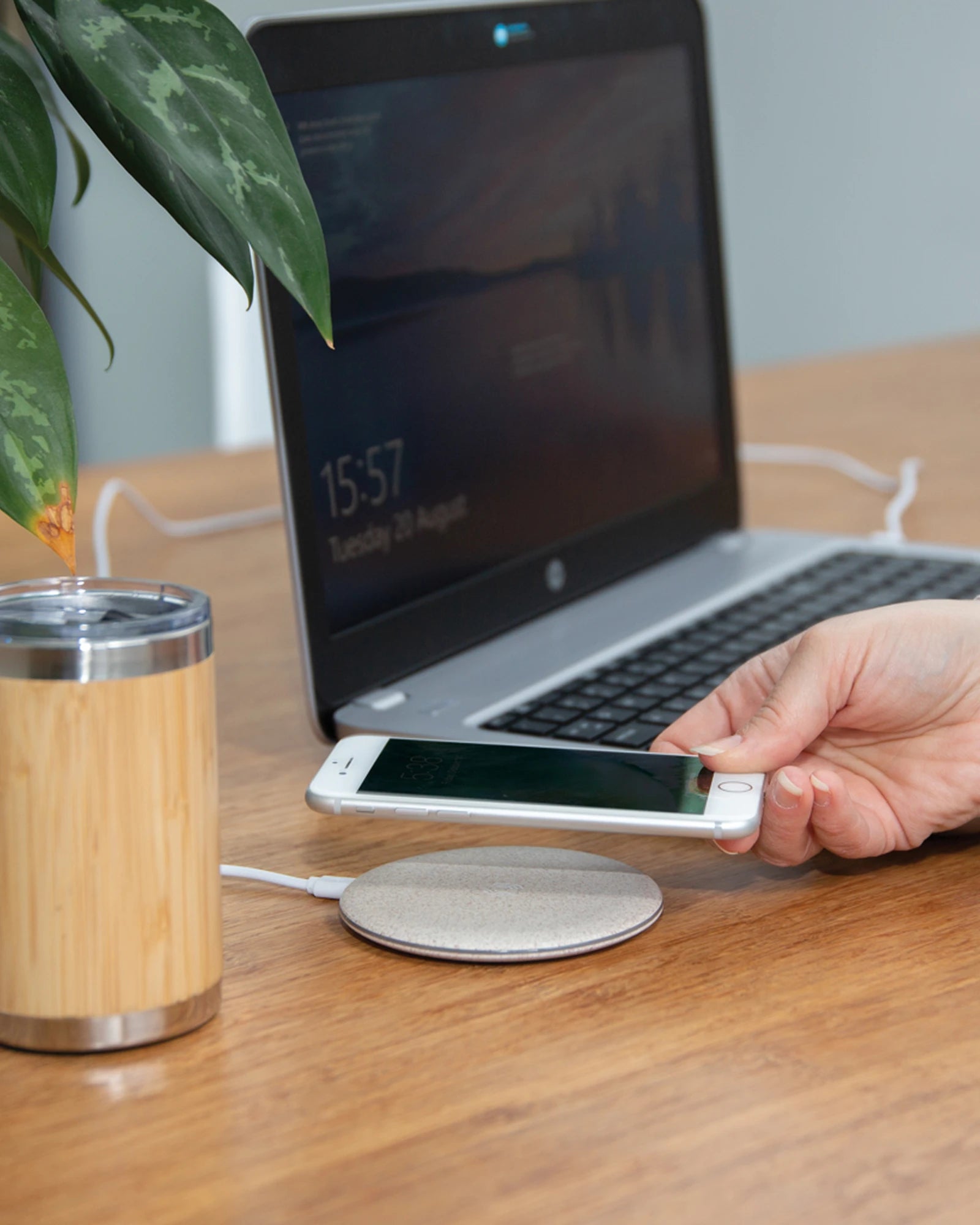 Promotional 5W wheat straw wireless charger - 5