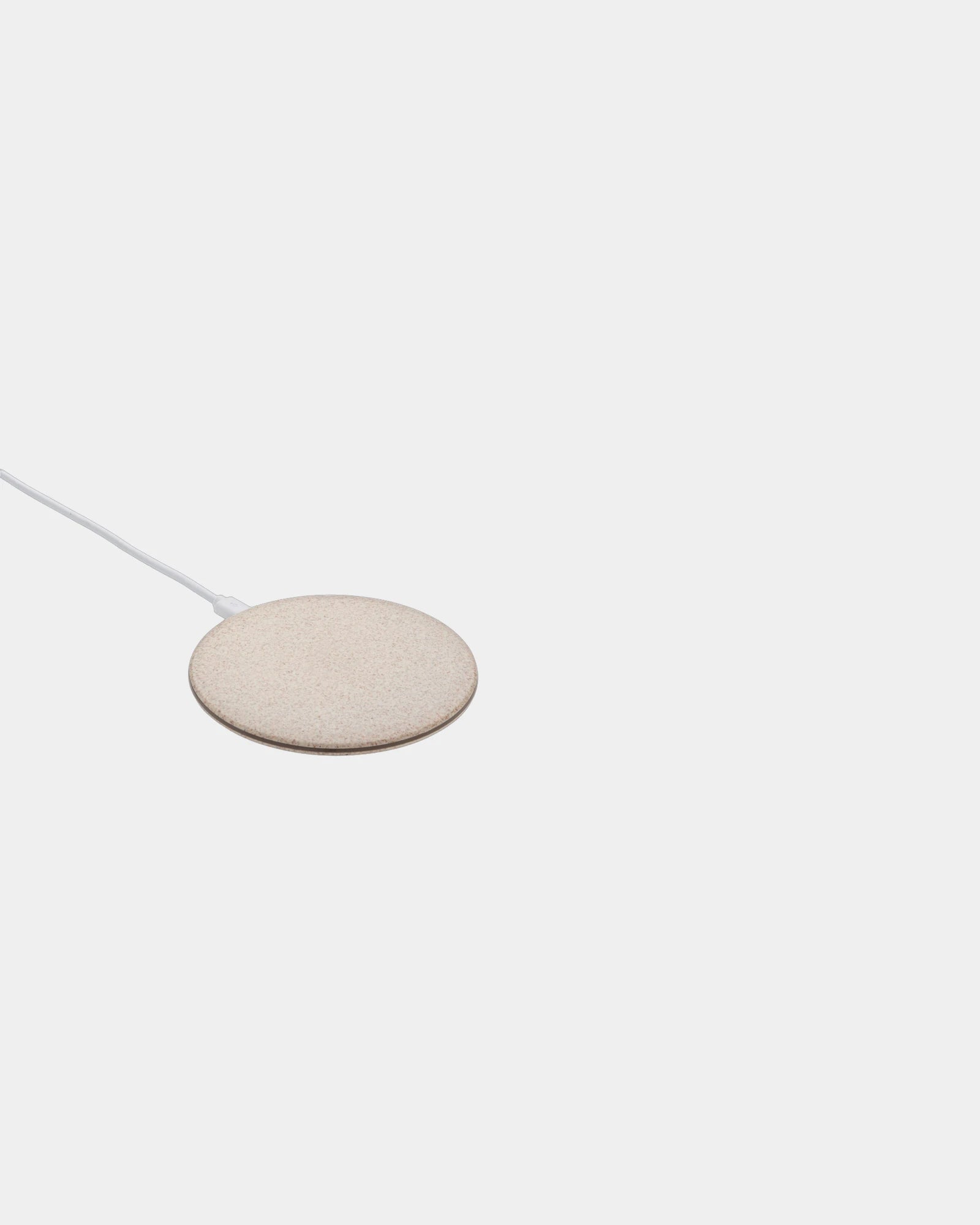 Promotional 5W wheat straw wireless charger - Khaki