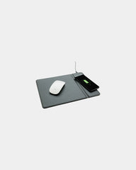Promotional PU mouse pad with 5W wireless charger - Black