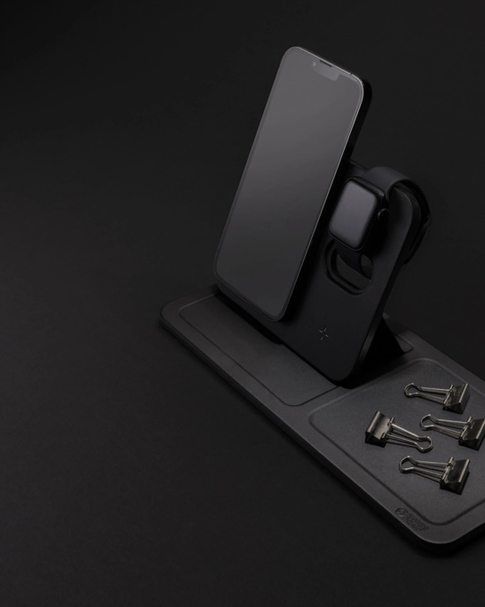 Custom recycled PU 3-in-1 wireless charger - 8
